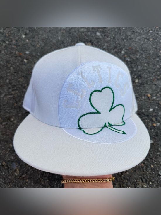 adidas Other - Boston Celtics Adidas Fitted Hat 7 1/4 Adult Men NBA White Clover Playoffs